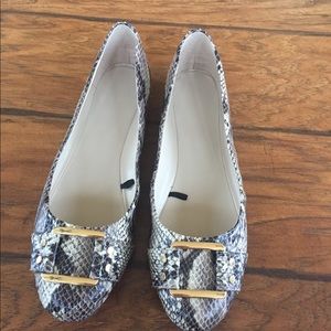 Size 10, snake skin like flats